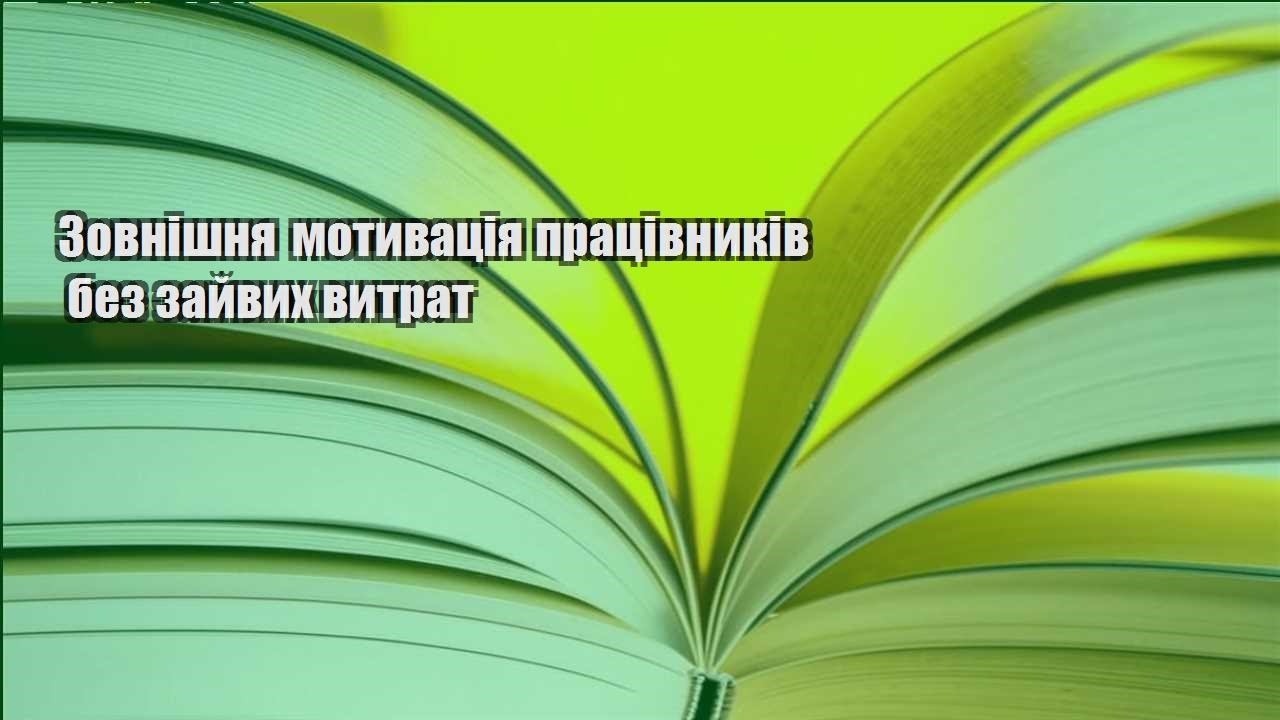 zovnishnya motyvacziya praczivnykiv bez zajvyh vytrat